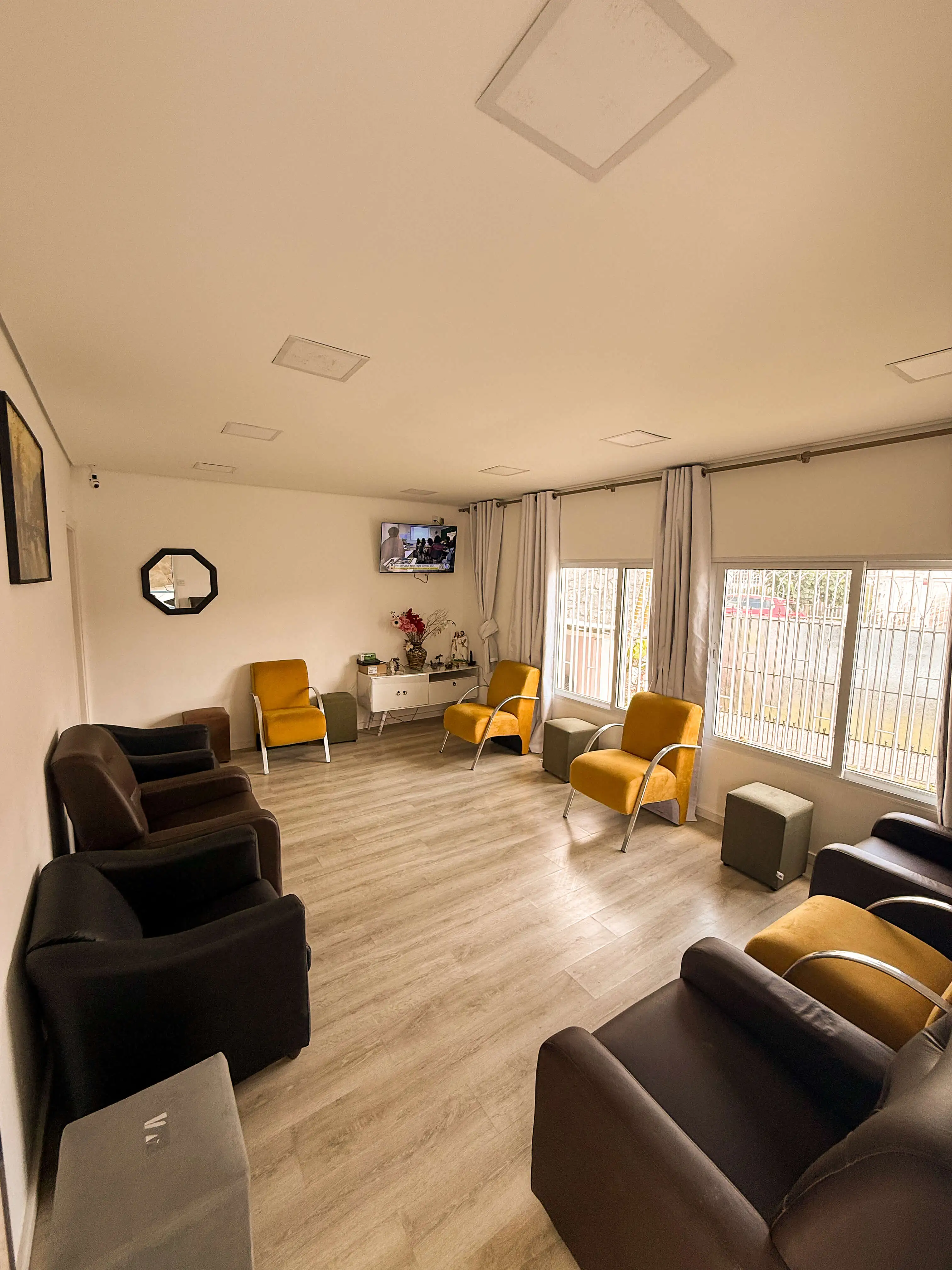 Área de convivência acolhedora